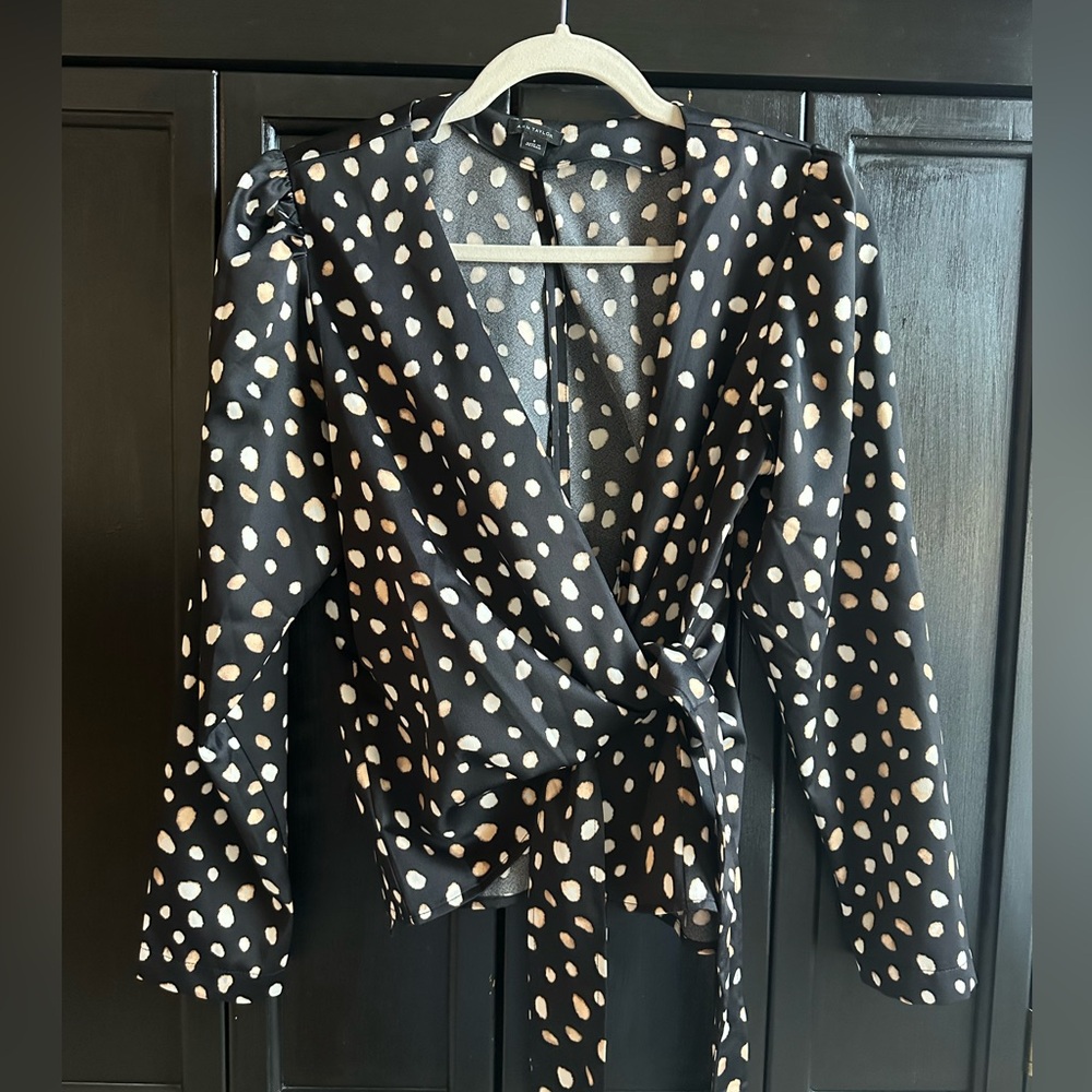 AnnTaylor Silk wrap blouse